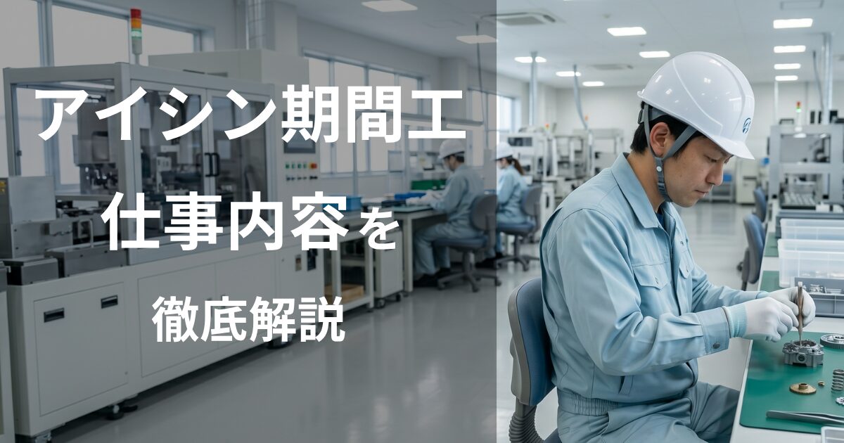 アイシン期間工の仕事内容を徹底解説