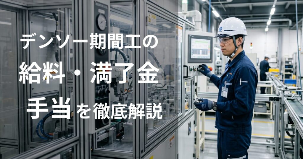 デンソー期間工の給料・年収・待遇を考えている作業員