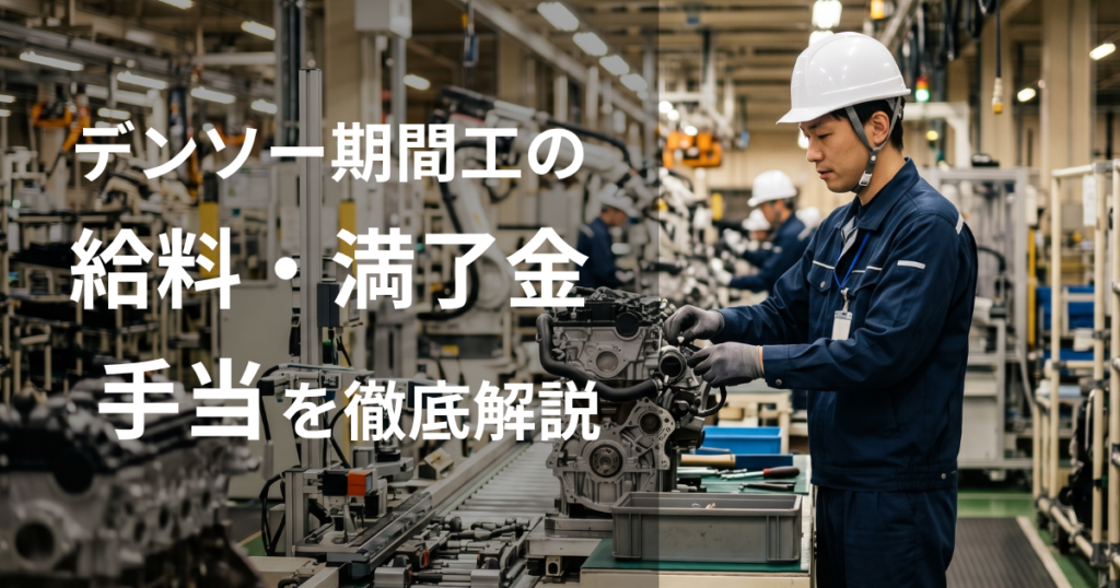 デンソー期間工の給料・満了金・手当を考える作業員