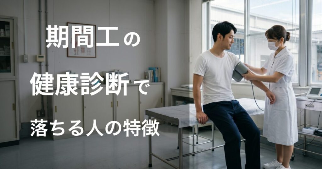 期間工の健康診断で落ちる人の特徴と対策