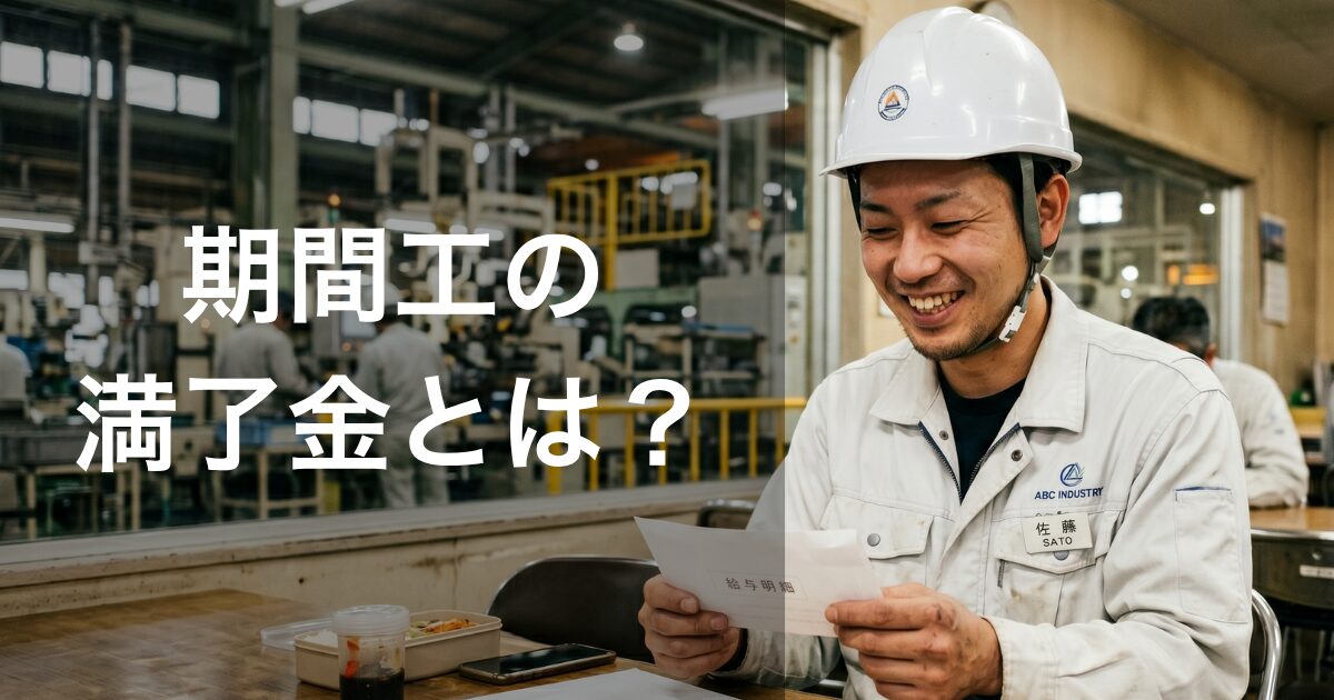 期間工の満了金とは？