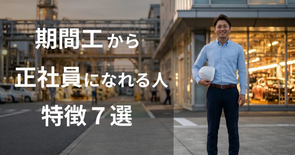 期間工から正社員になれる人の特徴7選
