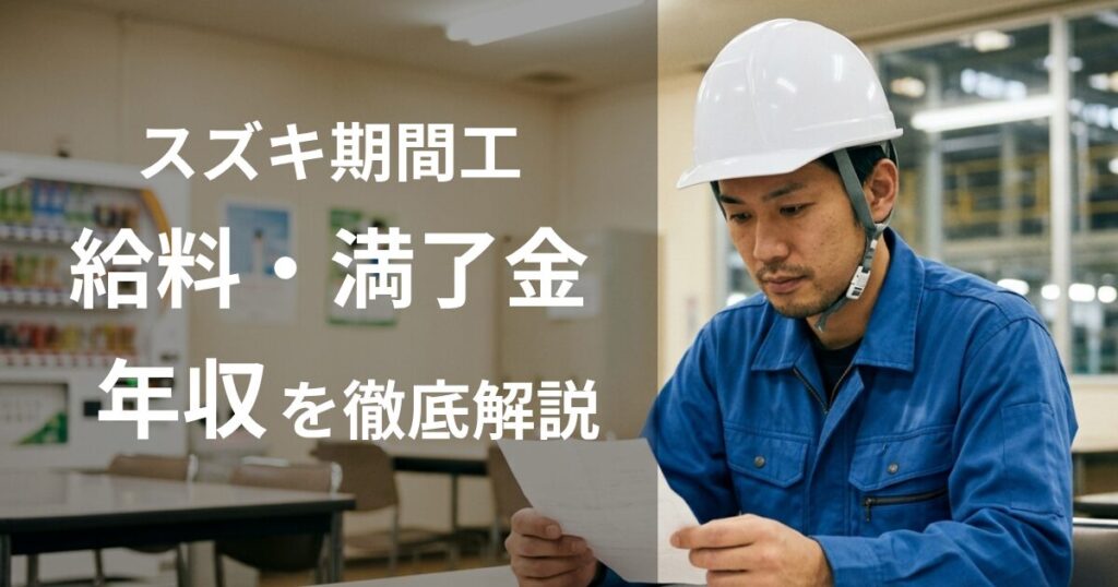 スズキ期間工の給料・年収・満了金