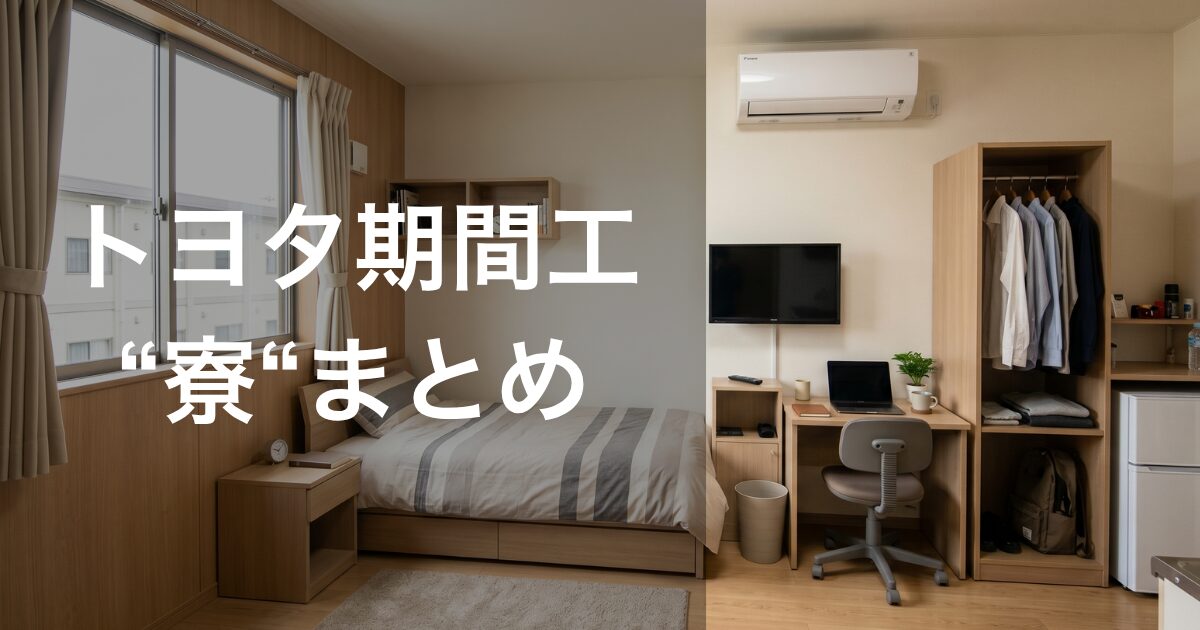 トヨタ期間工の寮まとめ
