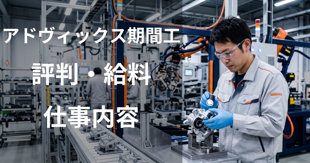 アドヴィックス期間工の評判・給料・仕事内容を徹底解説