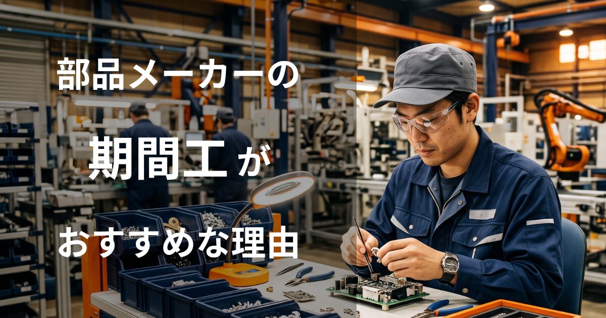 部品メーカーの期間工がおすすめな理由