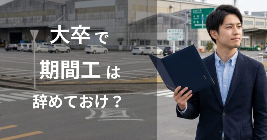 大卒で期間工はやめとけ？