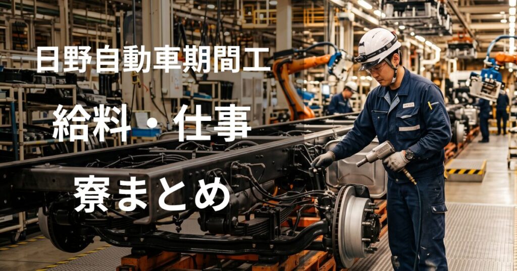日野自動車期間工の給料・仕事内容・寮まとめ