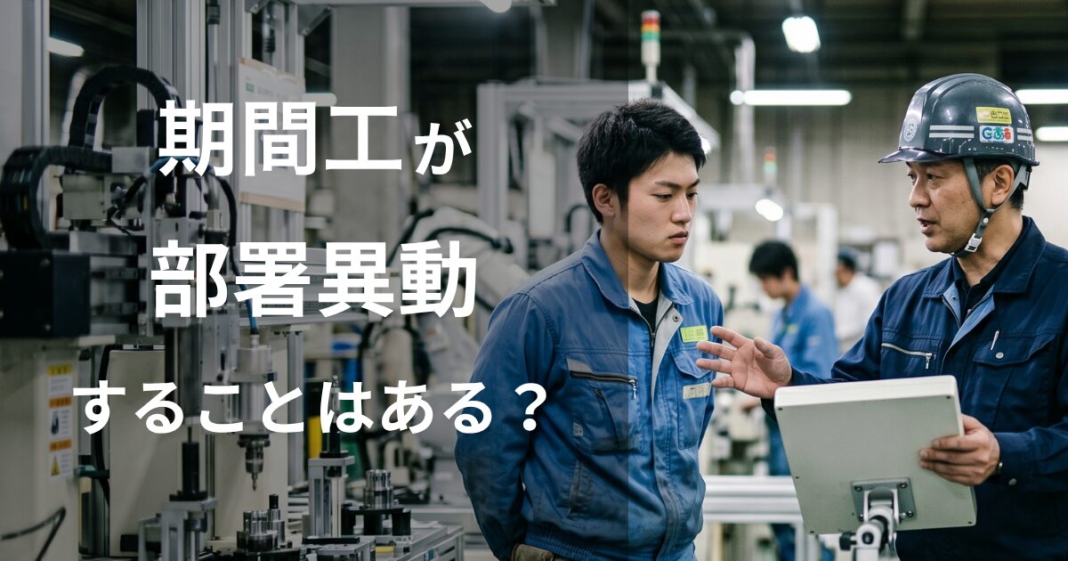 期間工が部署移動するケースと直談判の方法