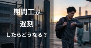 期間工が遅刻したらどうなる?
