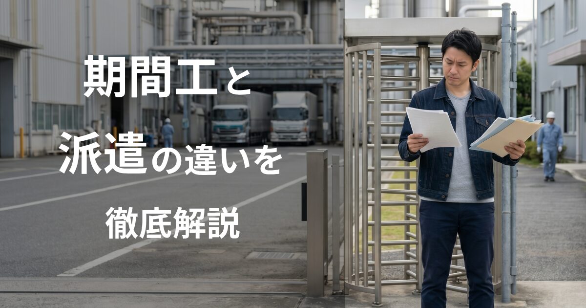 期間工と派遣の違いを徹底比較