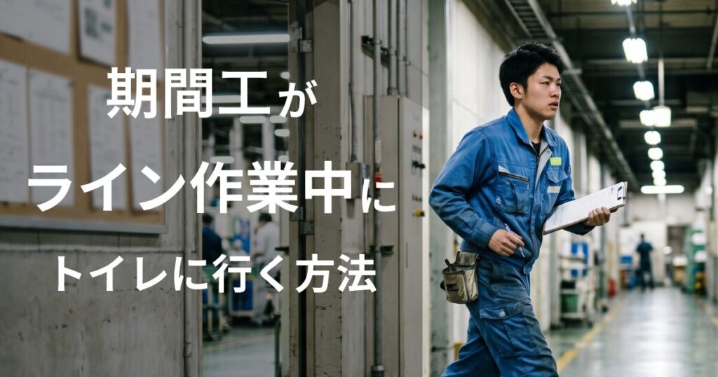 期間工がライン作業中にトイレに行く方法