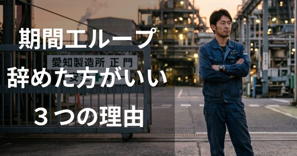 期間工ループを辞めた方がいい3つの理由