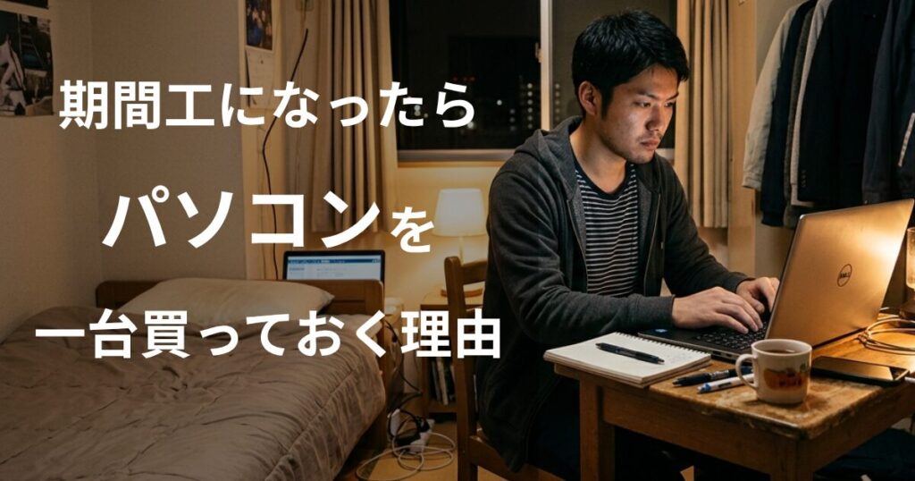 期間工になったらPCを1台買っておくべき理由