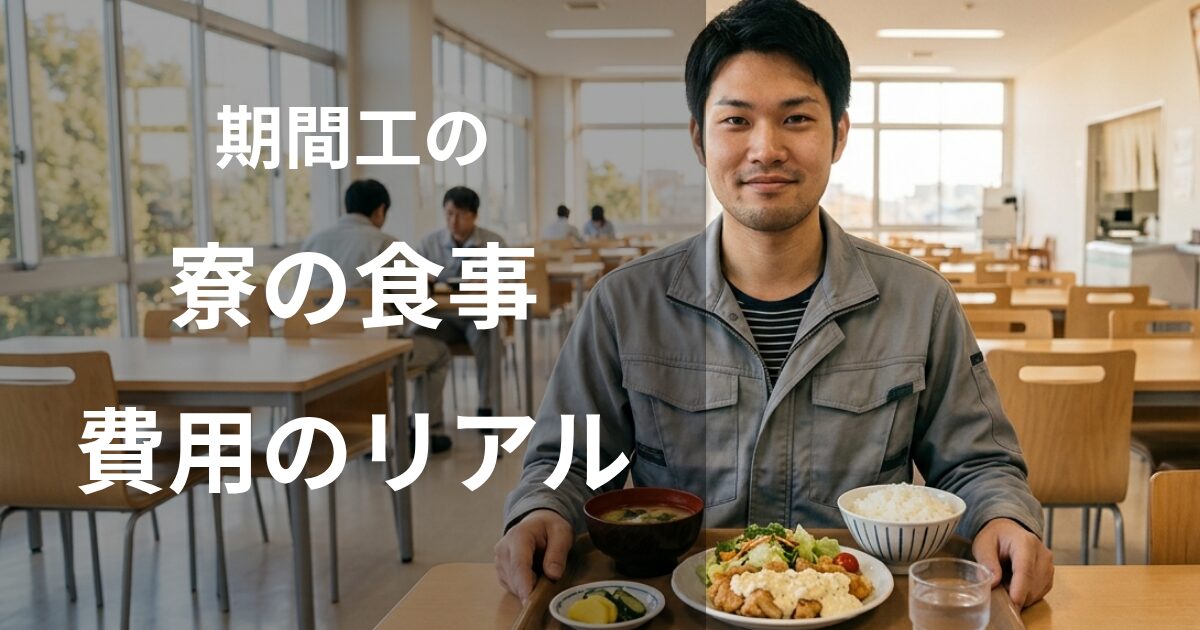 期間工の寮の食事・費用のリアル