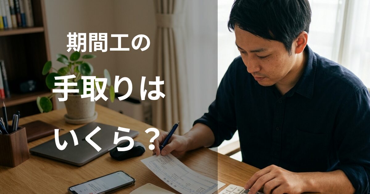 期間工の手取りはいくら？トヨタ・アイシン・スバルの実例で計算