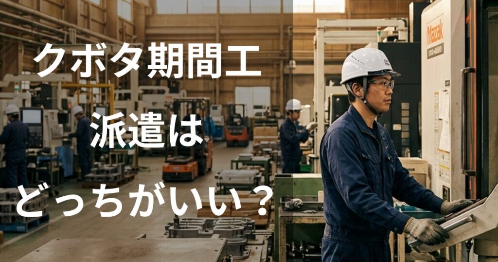 クボタ期間従業員と派遣はどっちがいい？