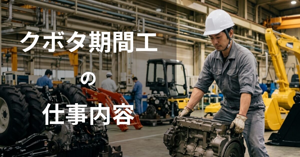 クボタ期間従業員はきつい?