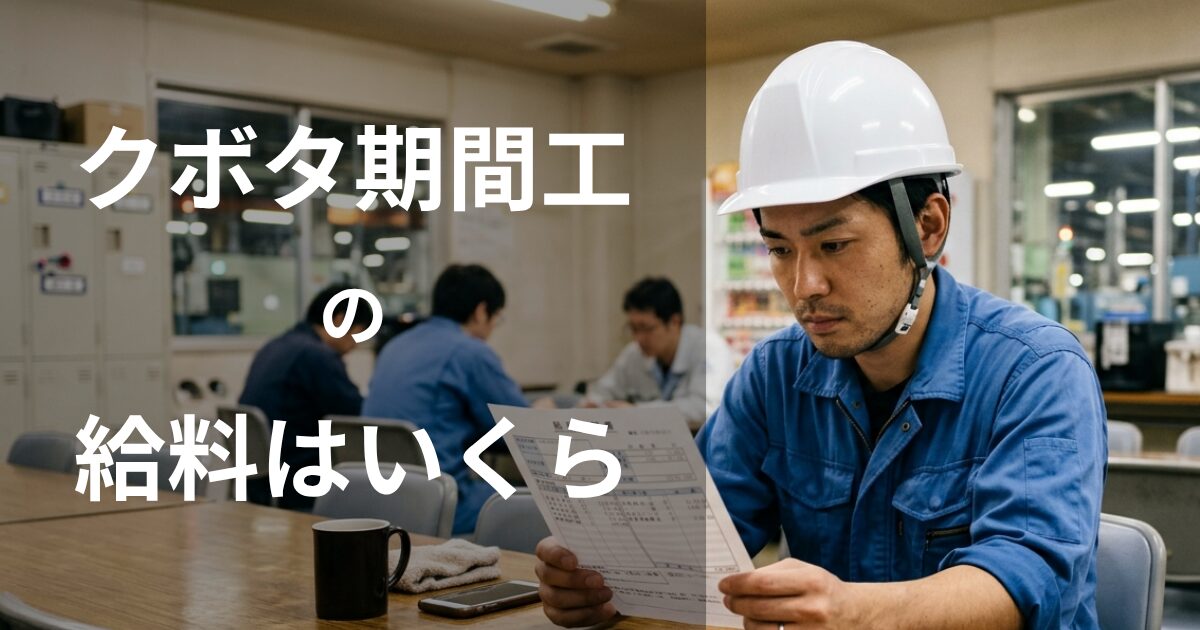 クボタ期間従業員の給料はいくら?