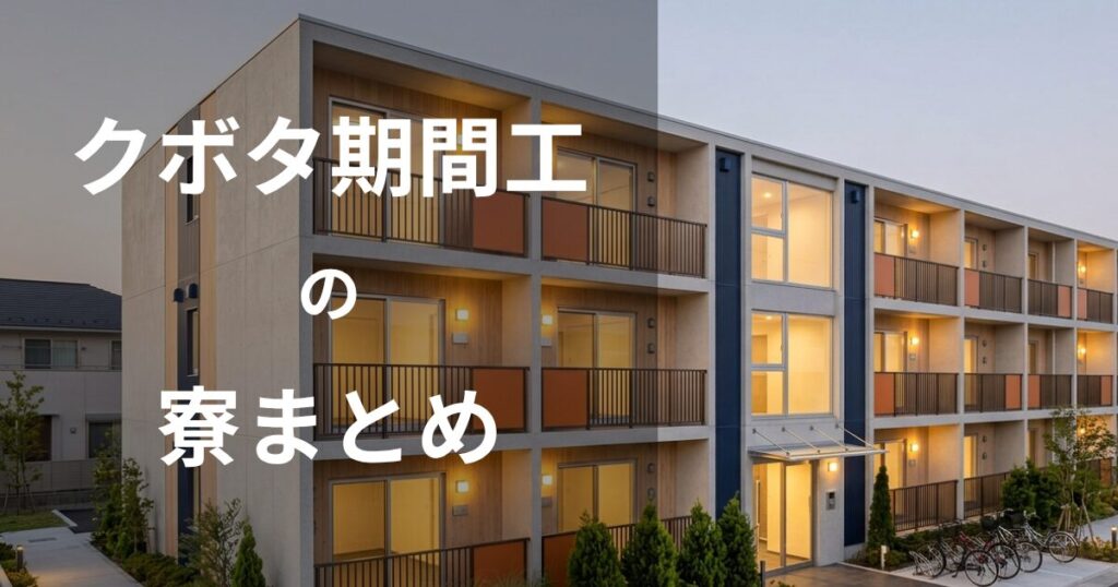 クボタ期間従業員の寮まとめ