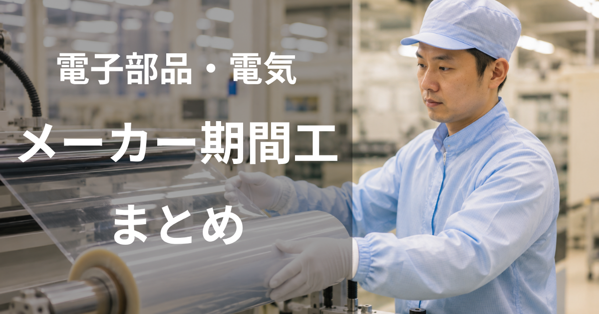 電子部品・電機メーカーの期間工まとめ