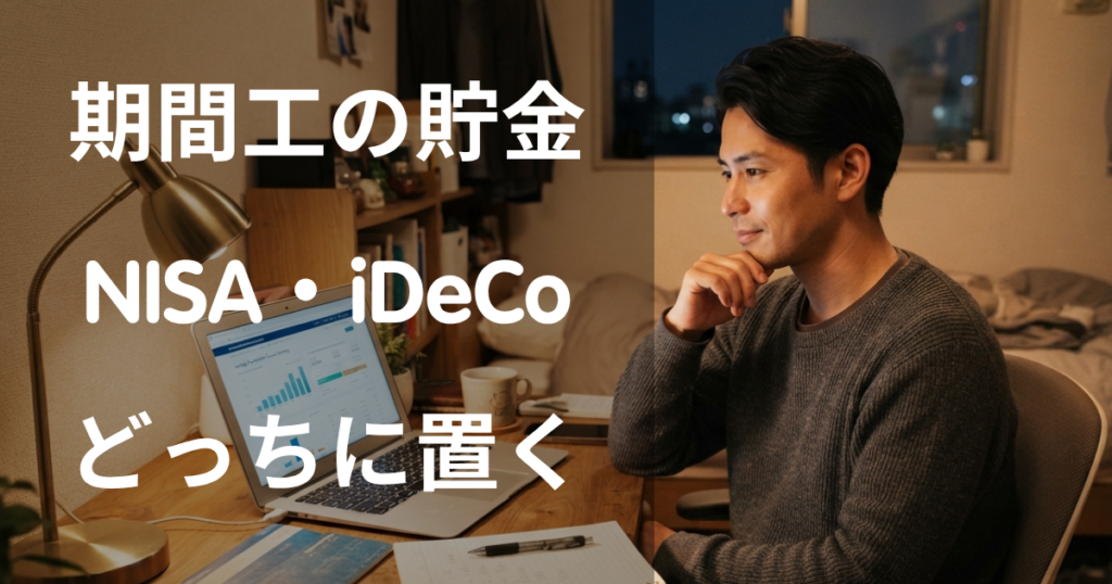期間工の貯金はNISAとiDeCoどっちに置く？