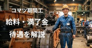 コマツ（小松製作所）期間工の給料・満了金・待遇を徹底解説