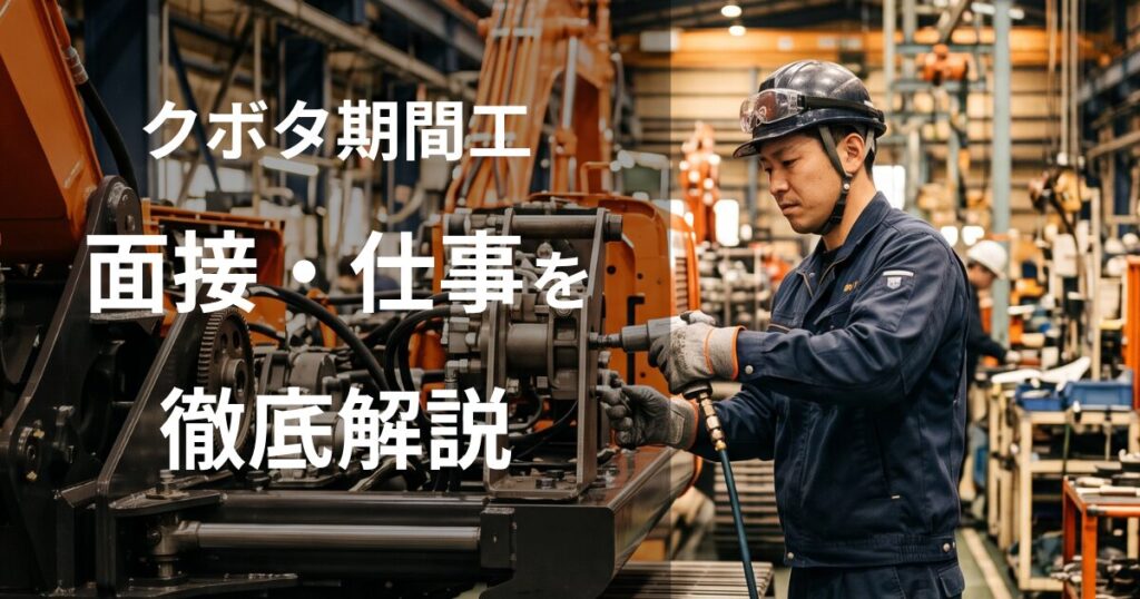 クボタ期間工の仕事内容と面接の流れ