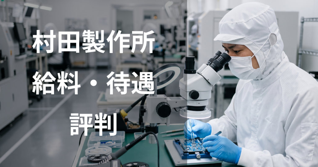 村田製作所期間工の給料・待遇・評判