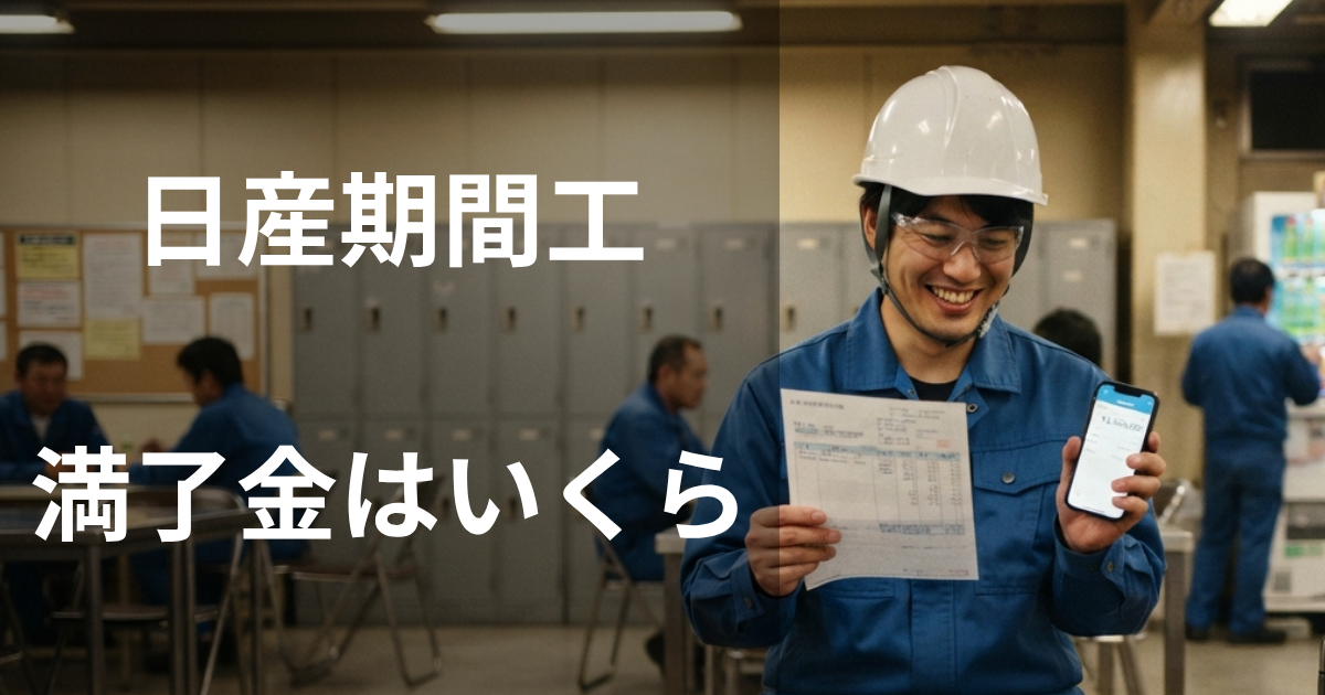 日産期間工の満了金はいくら?