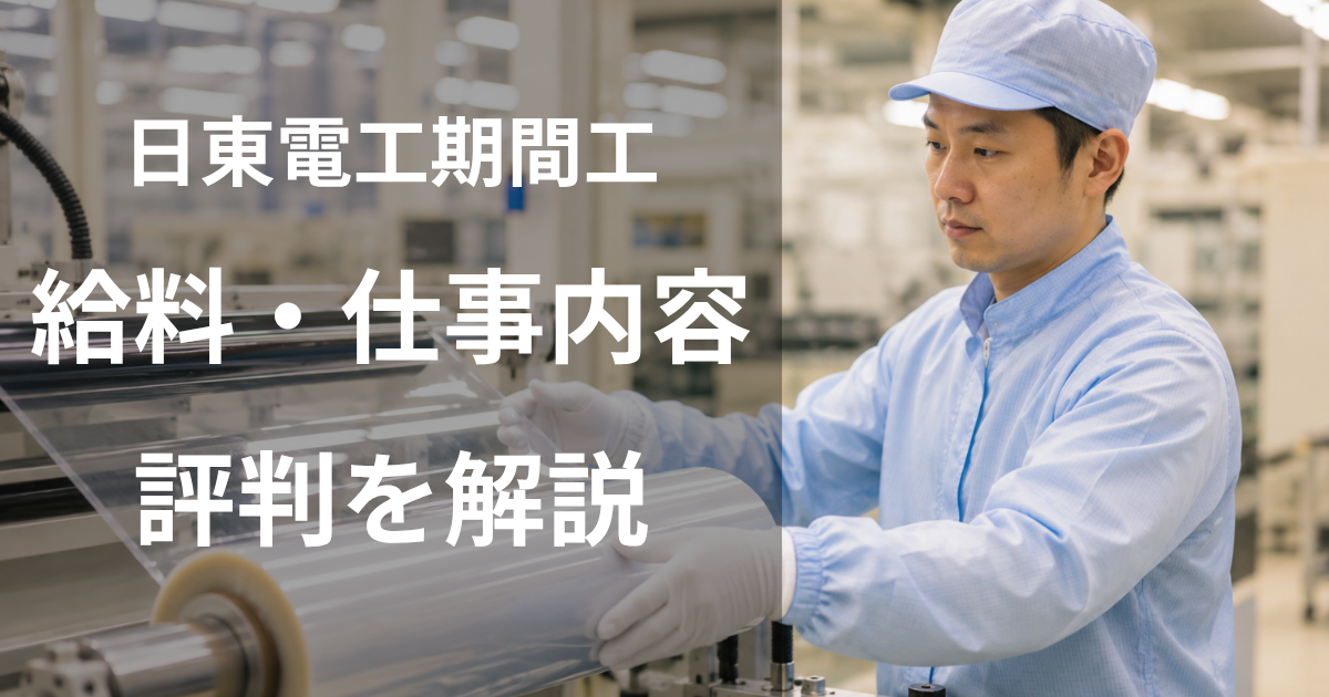 日東電工期間工の給料・仕事内容・評判