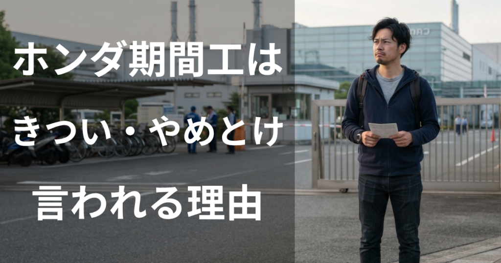 ホンダ期間工はきつい・やめとけと言われる理由