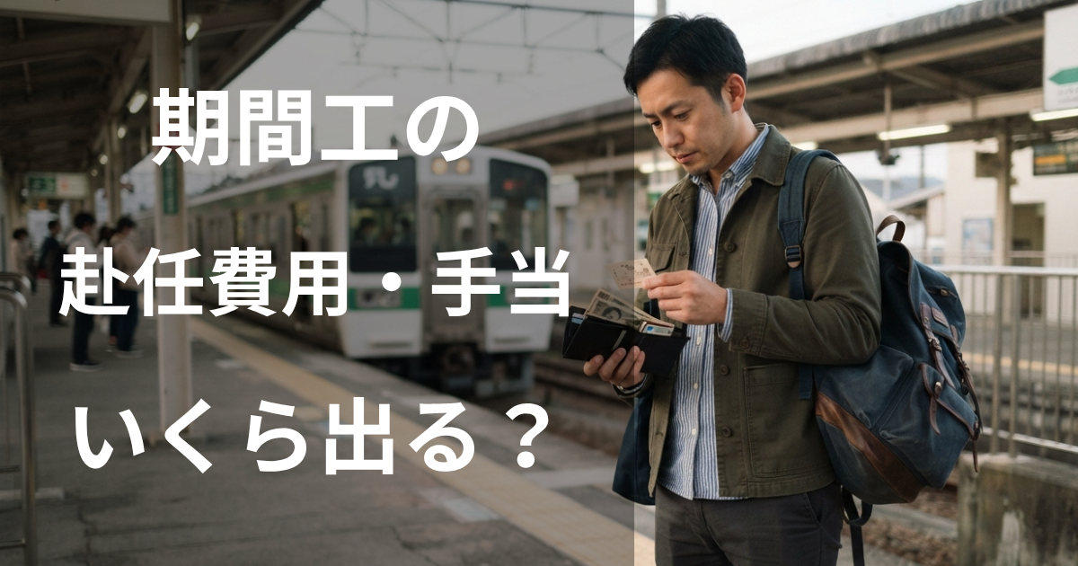期間工の赴任旅費・赴任手当はいくら出る？