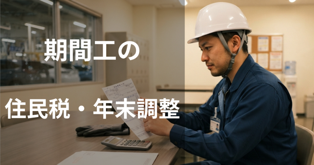 期間工の住民税・年末調整はどうなる