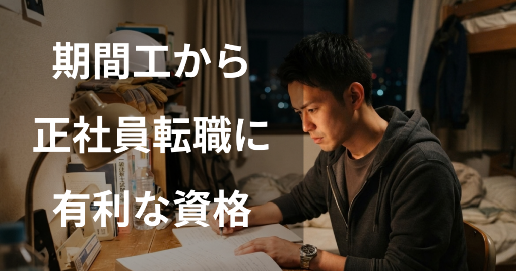 期間工から正社員転職に有利な資格・スキル7選